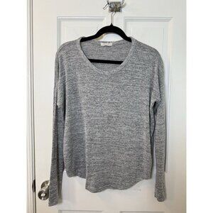 Rag & Bone Women’s Gray Long Sleeved Scallop Bottom Top Sz Small